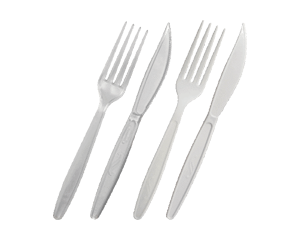 Kit Garfo e Faca Master Branco cx 250un