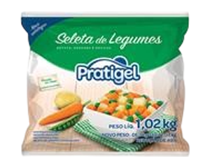 Seleta de legumes 1,02kg (batata, cenoura e ervilha)