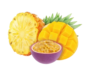 Frutas Amarelas (Maracujá, Abacaxi e Manga) (10un x 100 gramas)
